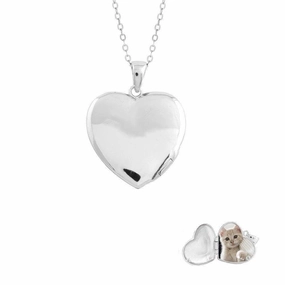 Sterling Silver Flat Heart Locket