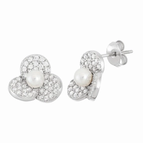 Sterling Silver Fresh Water Pearl Stud Earrings