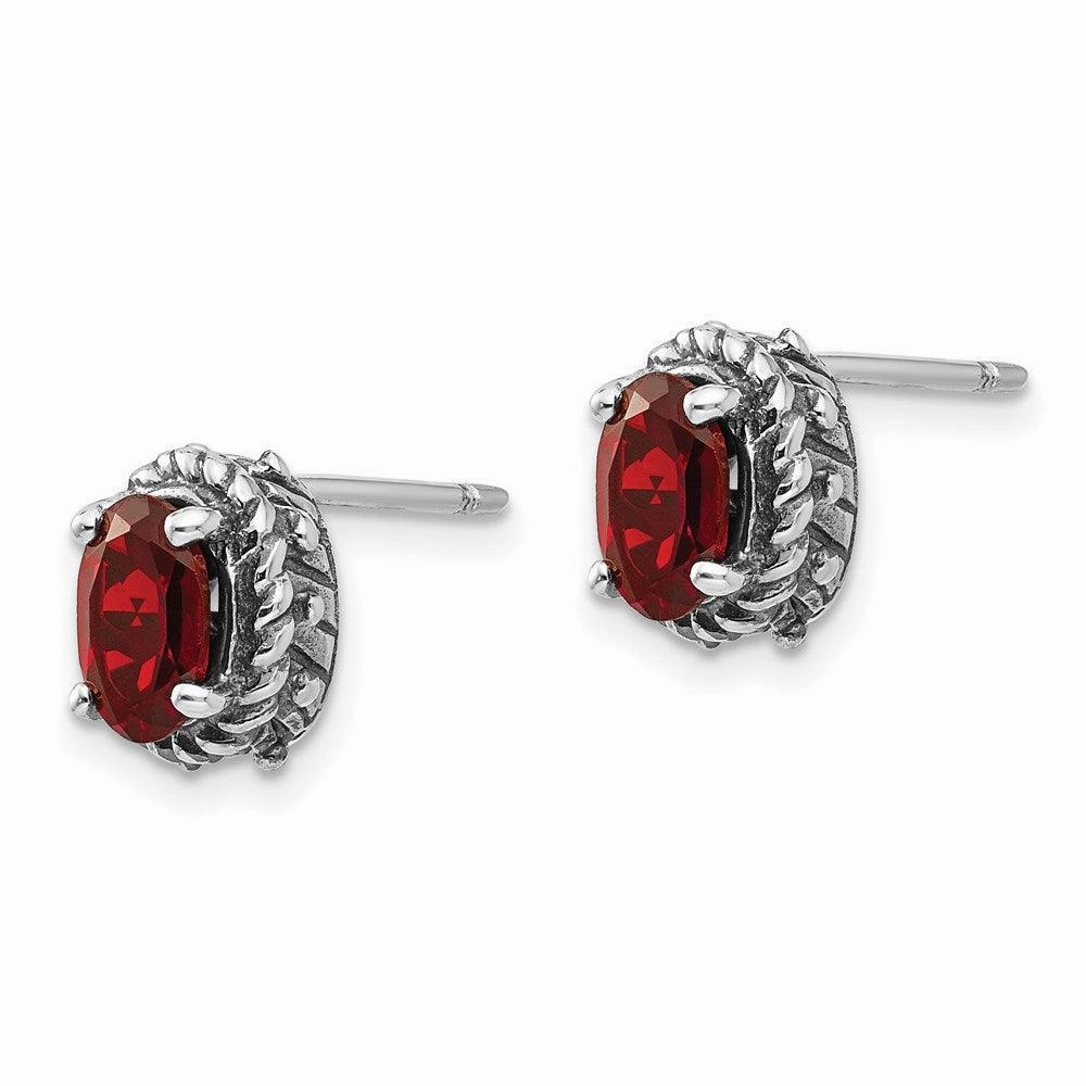 Sterling Silver Garnet Earrings
