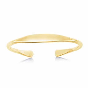 Sterling Silver Gold Plated High Polished Engravable Bangle