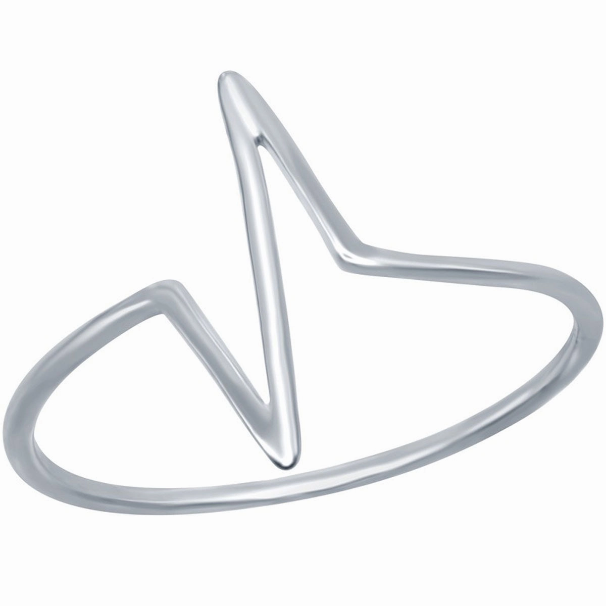 Sterling Silver Heartbeat Ring - W-1338