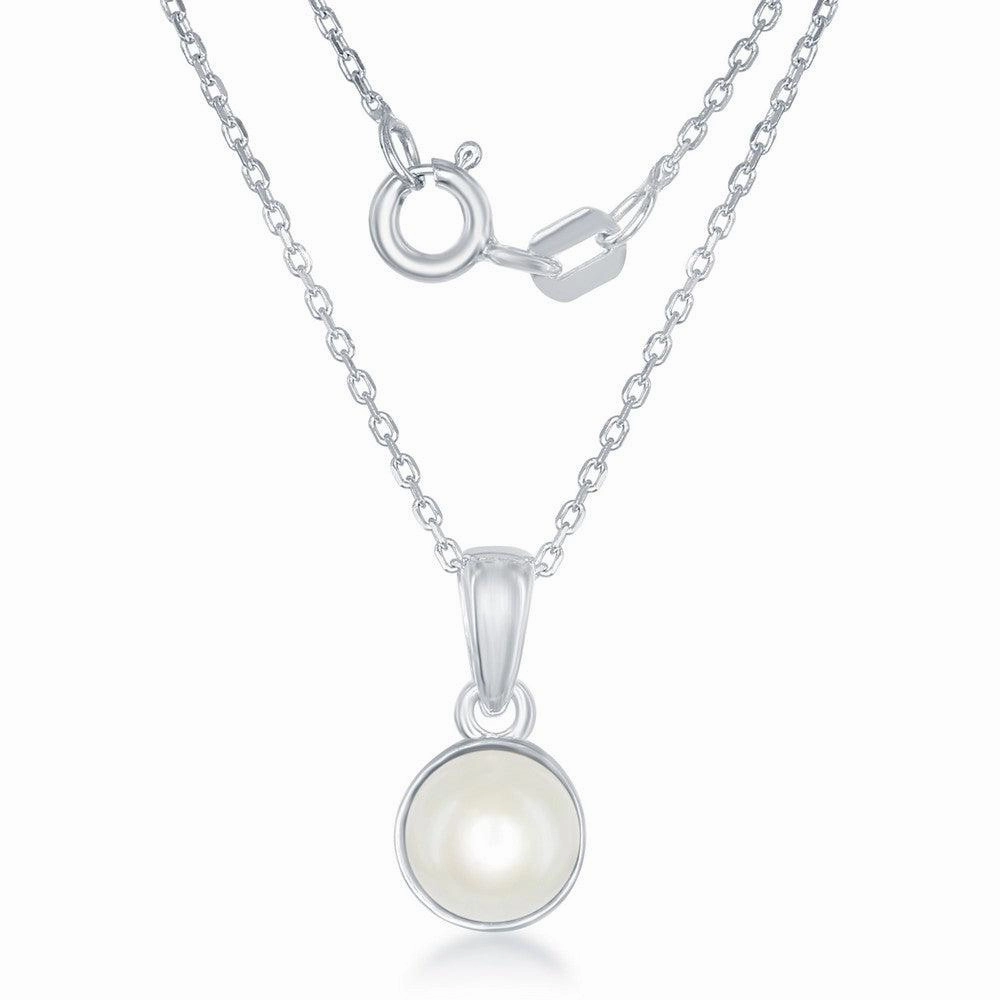 Sterling Silver June Pearl Pendant Chain