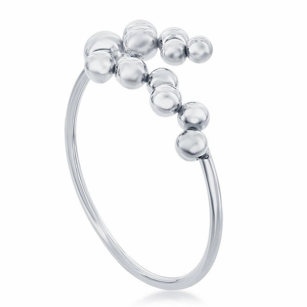 Sterling Silver Multi Bead Bangle