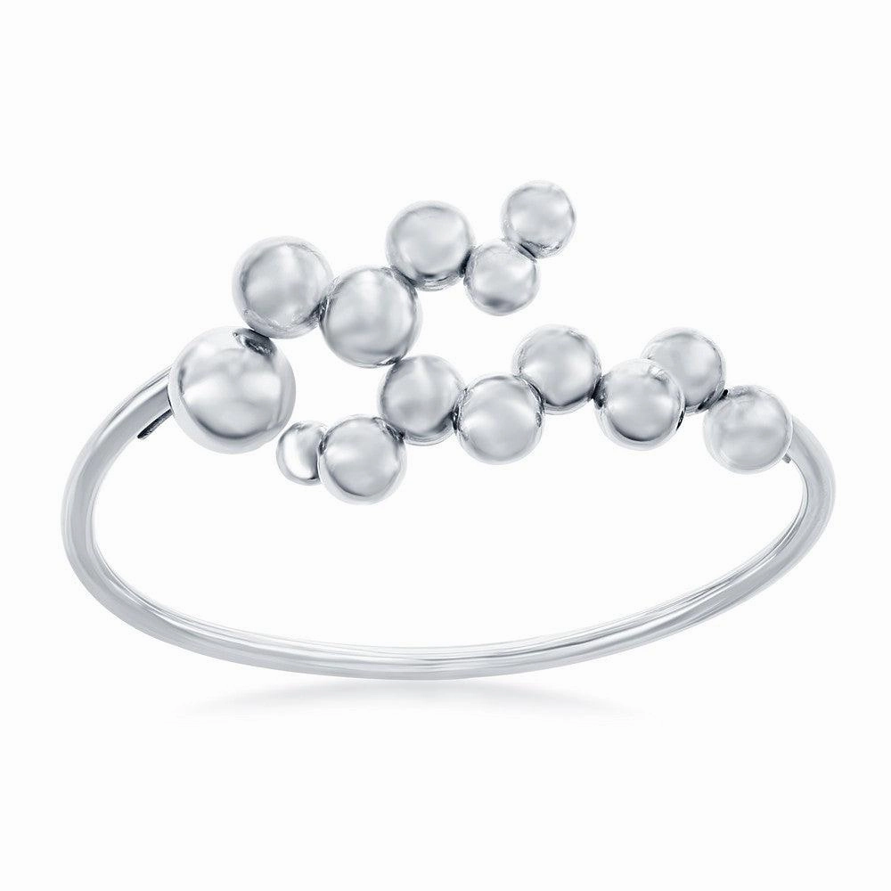 Sterling Silver Multi Bead Bangle