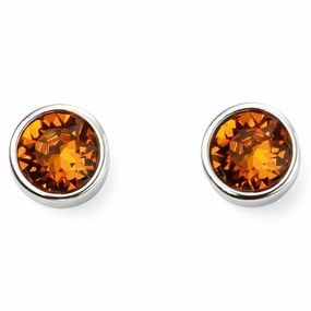Sterling Silver November Birthstone Stud Earrings E5568