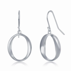 Sterling Silver O Dangling Earrings