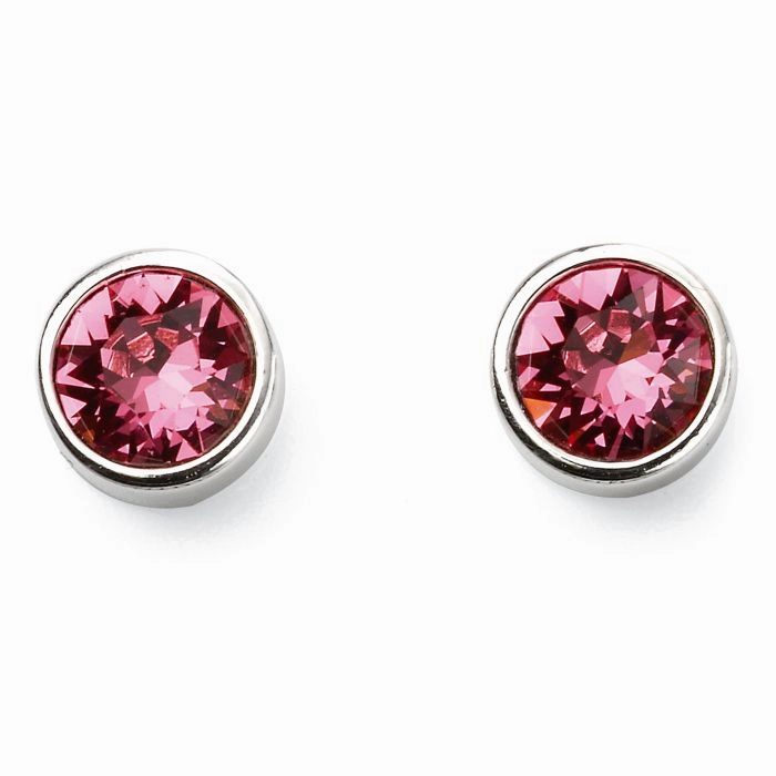 Sterling Silver October Birthstone Stud Earrings E5565