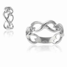 Sterling Silver Open Infinity Ring - W-9646