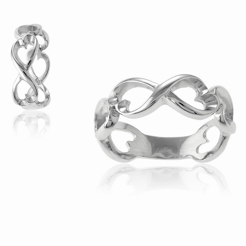 Sterling Silver Open Infinity Ring - W-9646