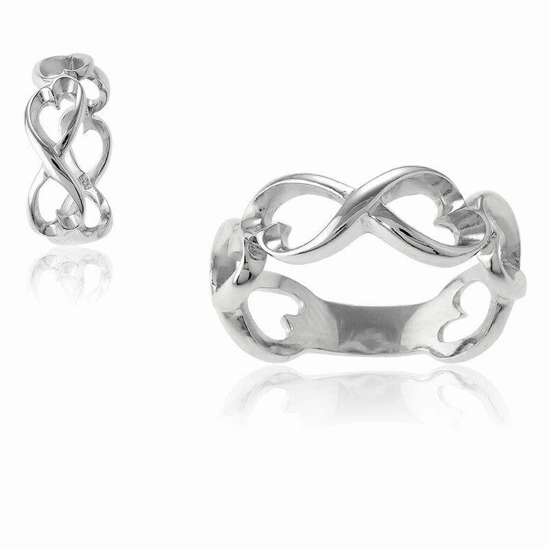Sterling Silver Open Infinity Ring - W-9646