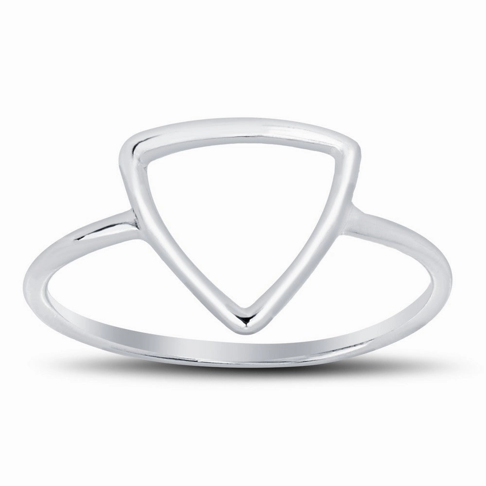 Sterling Silver Open Triangle Ring - W-1337