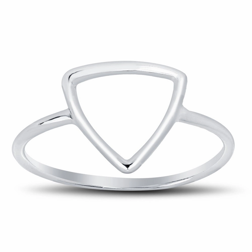 Sterling Silver Open Triangle Ring - W-1337