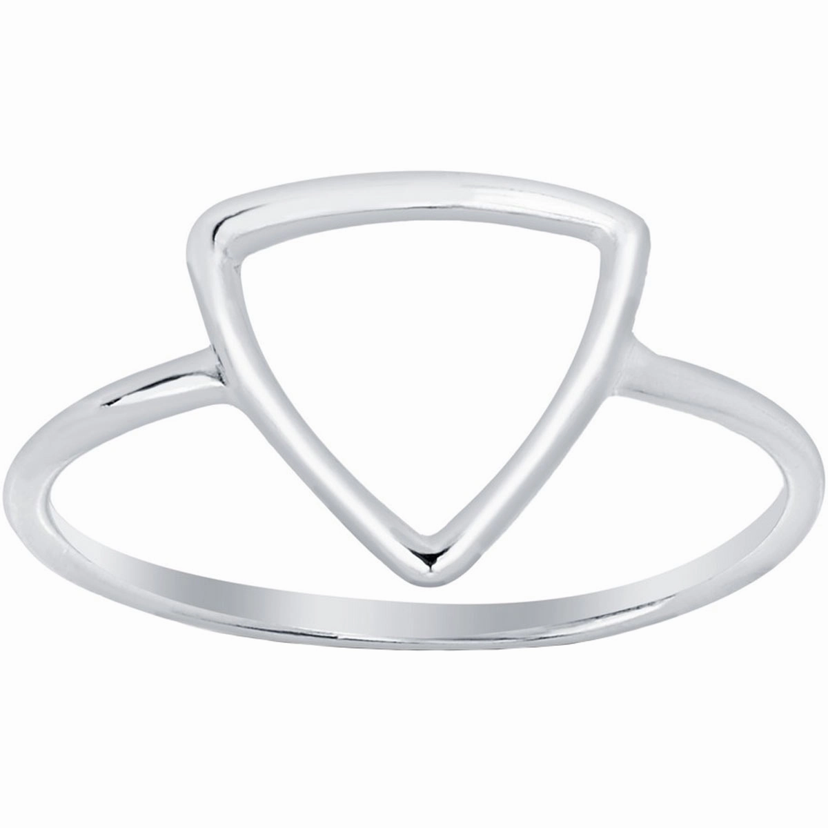 Sterling Silver Open Triangle Ring - W-1337