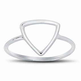 Sterling Silver Open Triangle Ring - W-1337