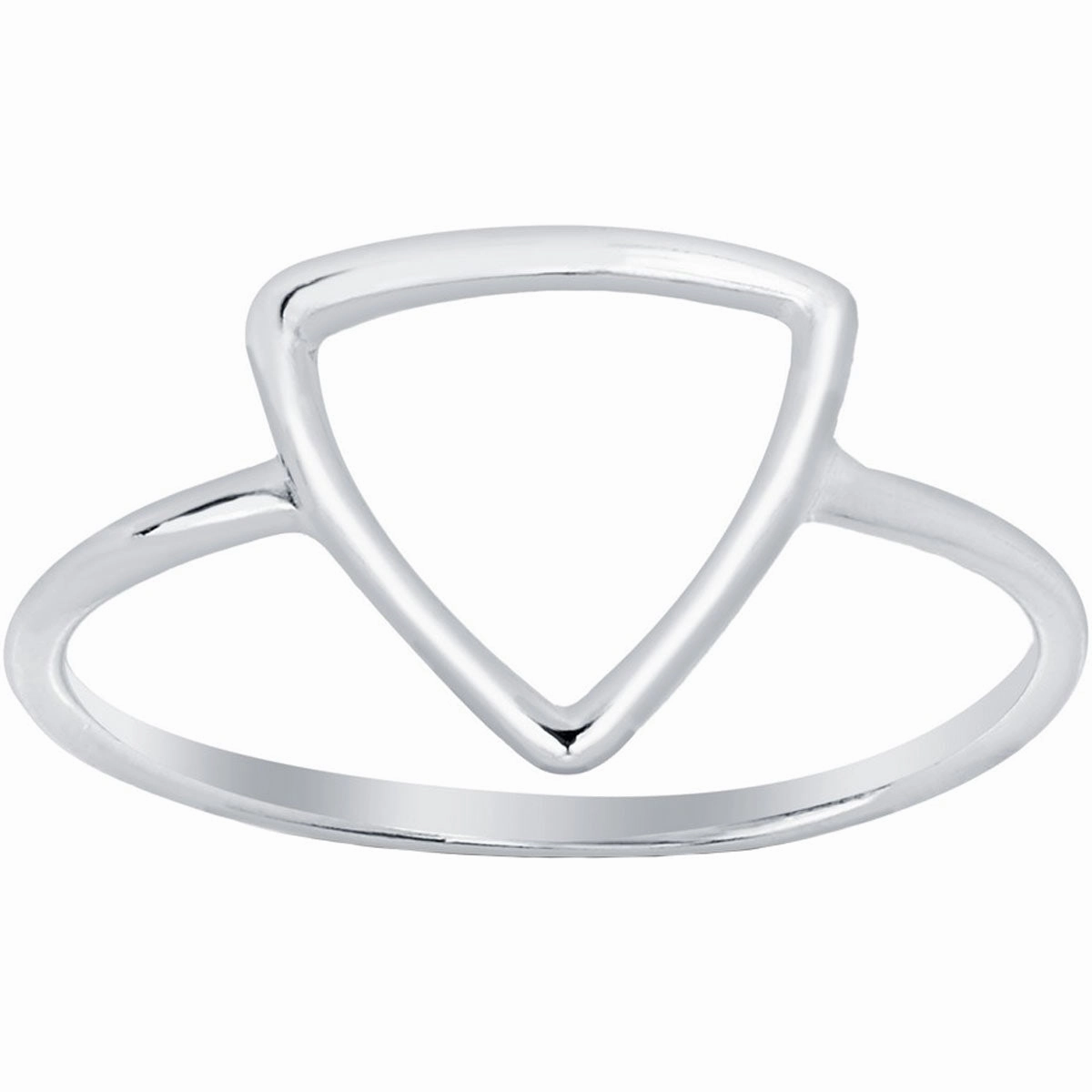 Sterling Silver Open Triangle Ring - W-1337