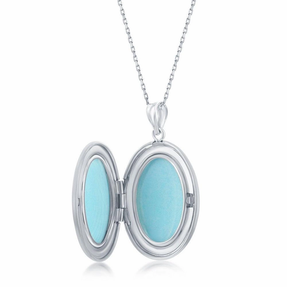 Sterling Silver Oval Shaped Locket