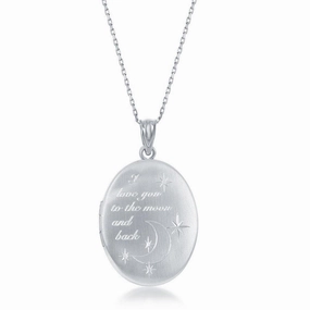 Sterling Silver Oval Shaped Locket