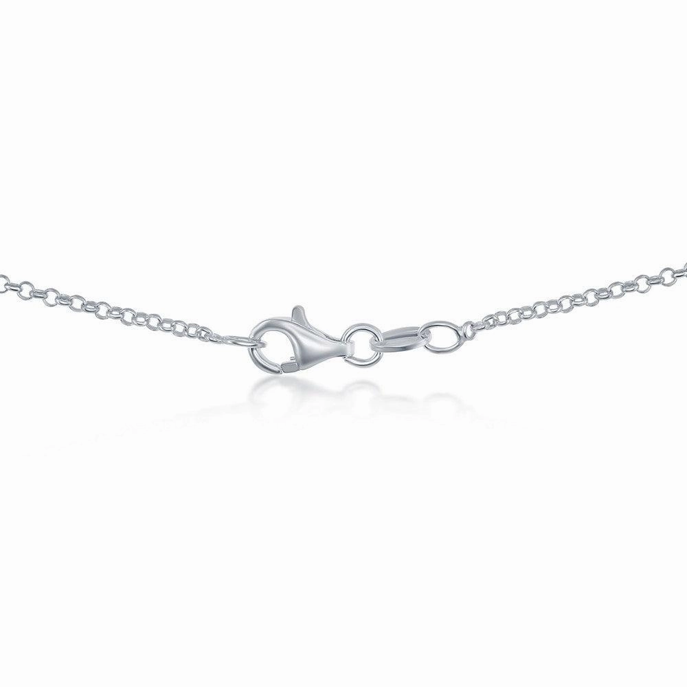 Sterling Silver Rhodium Plated 1.5mm Rolo Chain, 16