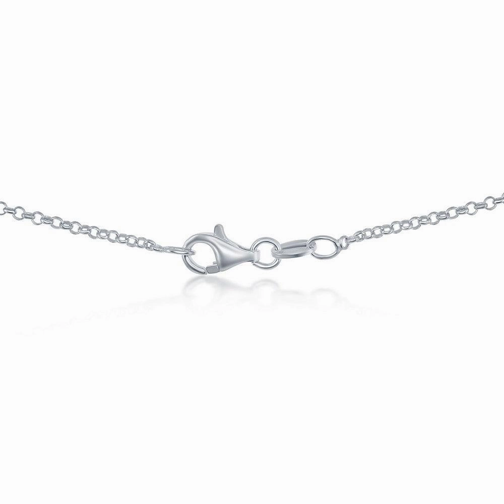 Sterling Silver Rhodium Plated 1.5mm Rolo Chain, 20