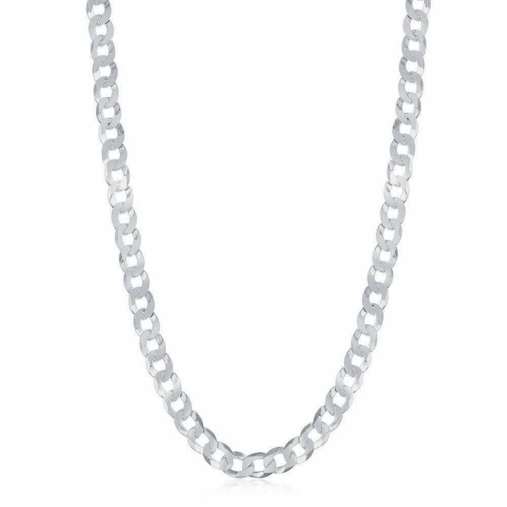 Sterling Silver Rhodium Plated 4.4mm Cuban Chain, 16