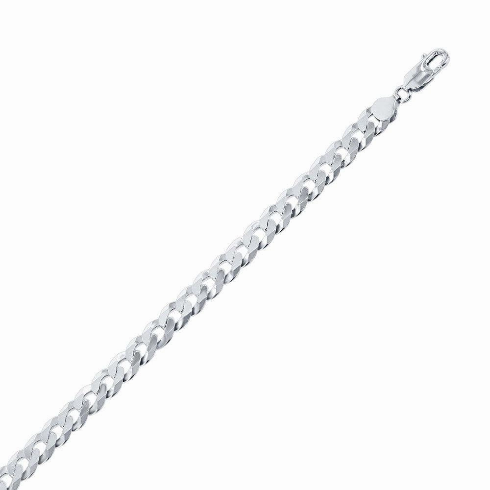 Sterling Silver Rhodium Plated 4.4mm Cuban Chain, 16