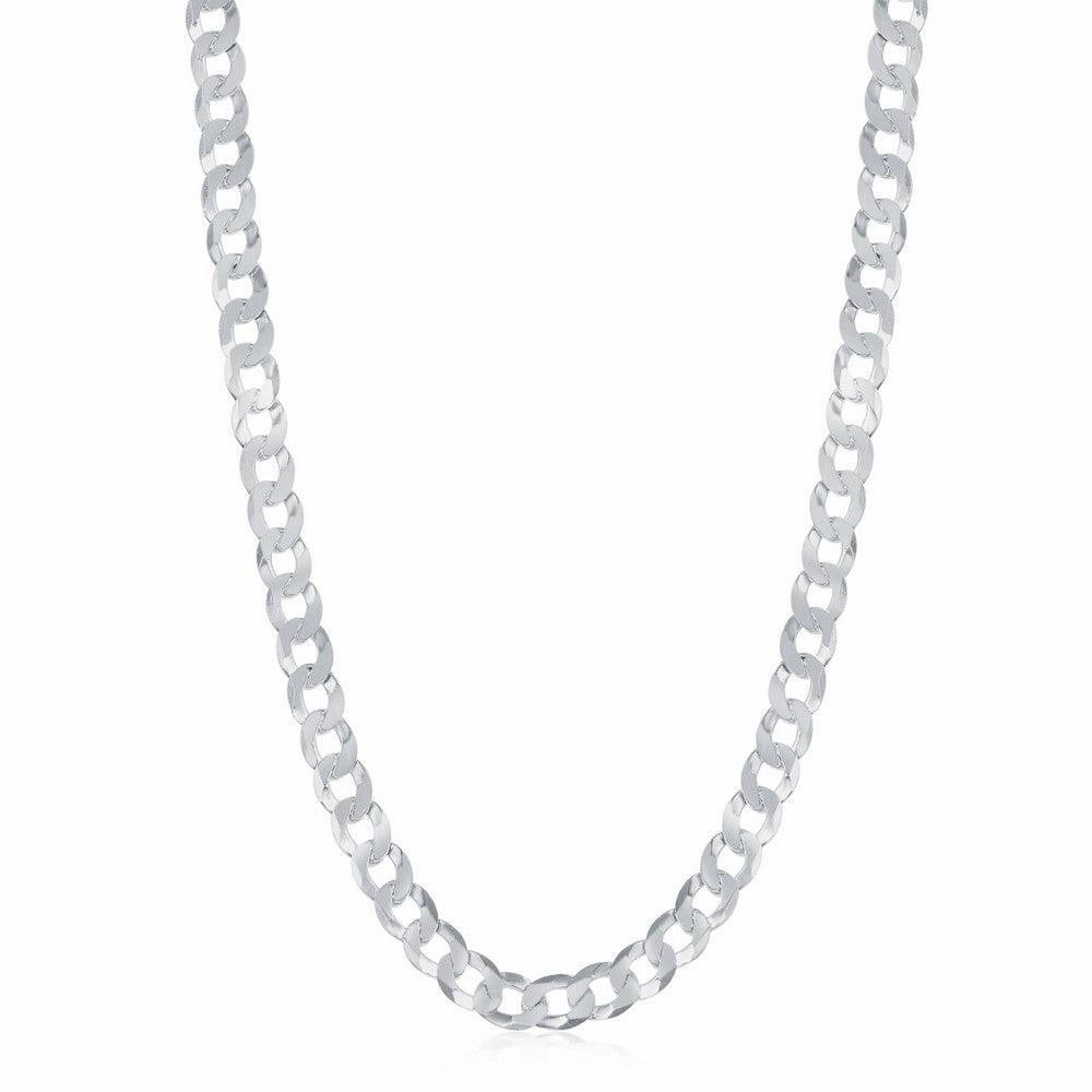 Sterling Silver Rhodium Plated 4.4mm Cuban Chain, 22