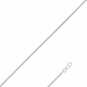 Sterling Silver Rhodium Plated Spiga Chain, 30"
