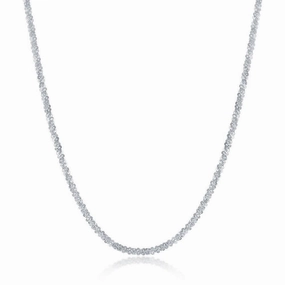 Sterling Silver Rhodium Sparkle Chain - Rhodium Plated