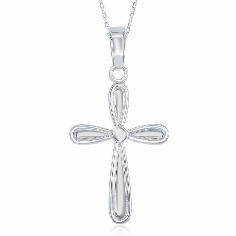 Sterling Silver Small Cross Dangling Pendant