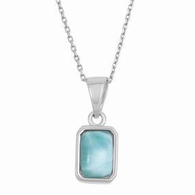 Sterling Silver Small Larimar Pendant