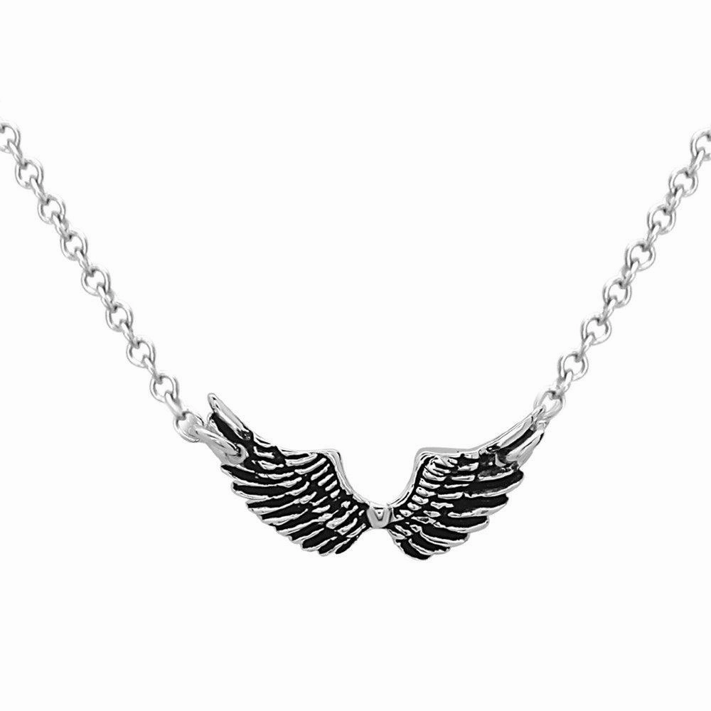 Sterling Silver Small Wing Necklace