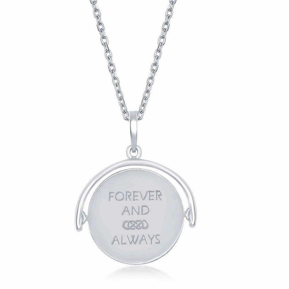 Sterling Silver Spinning Disc Necklace