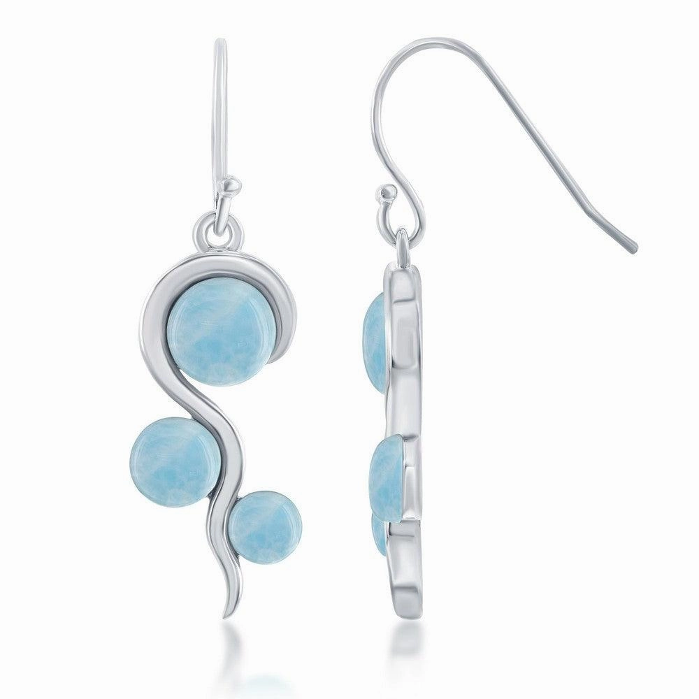 Sterling Silver Swirl Design Earrings