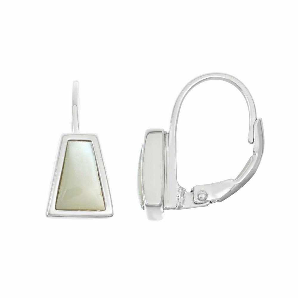 Sterling Silver White Small MOP Earrings