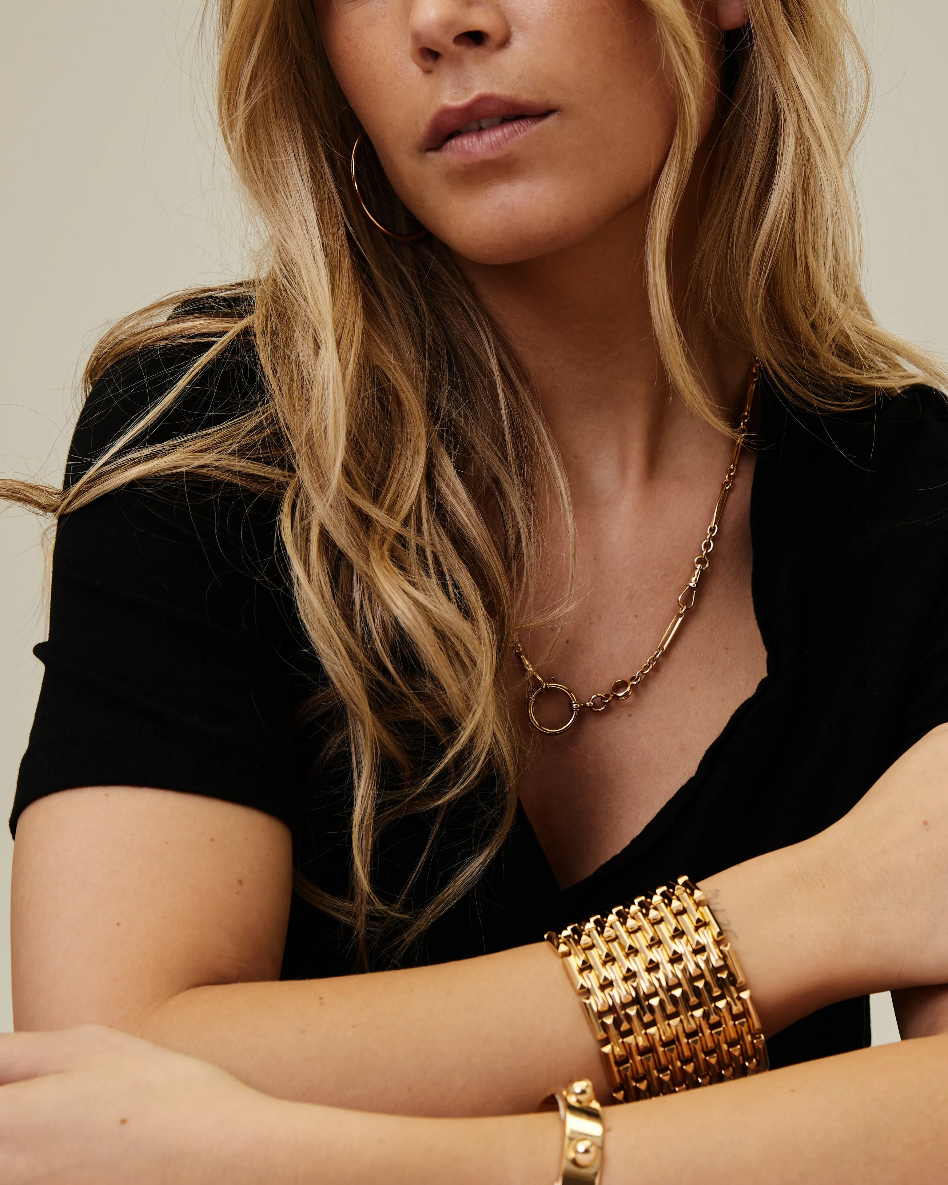 Studded bangle bracelet