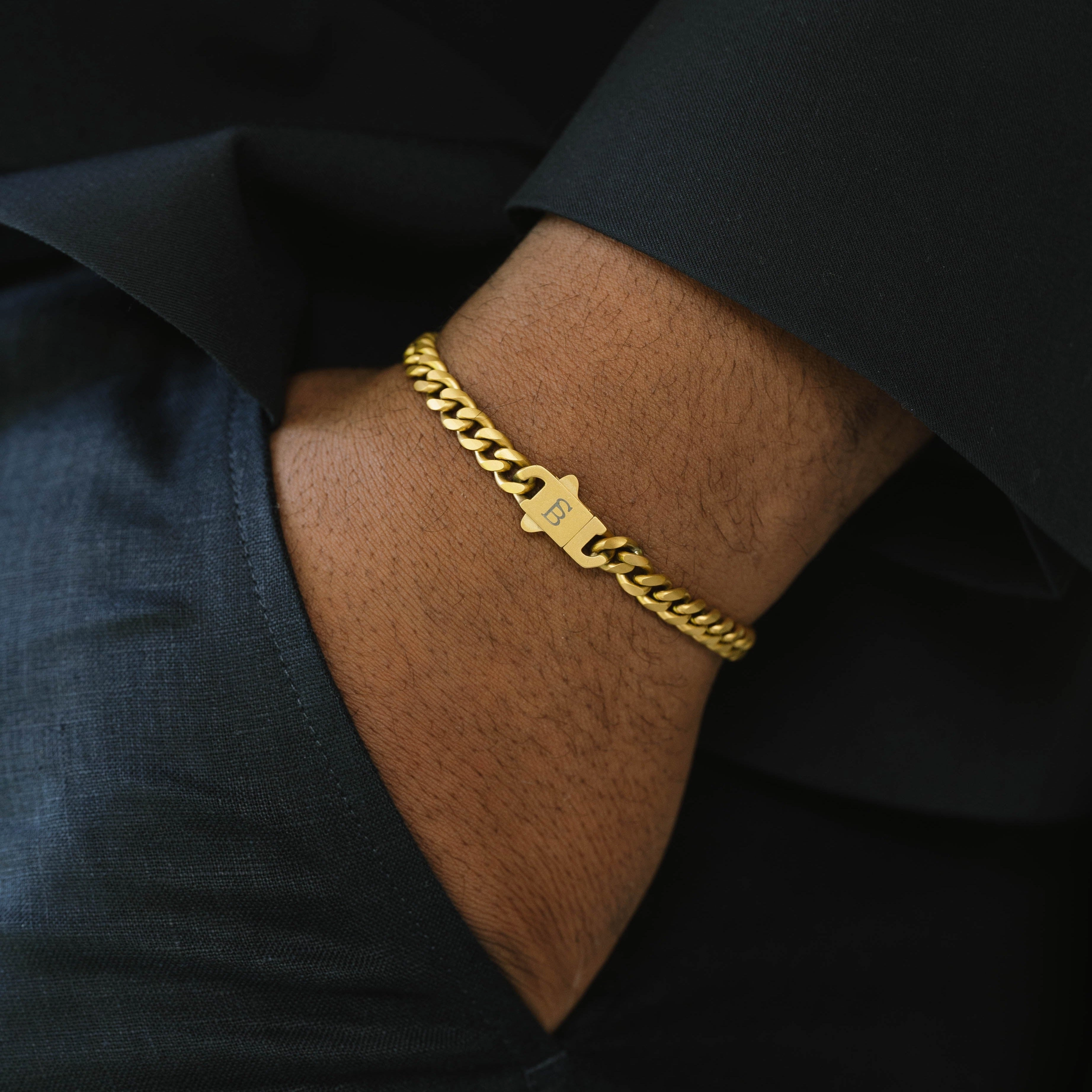Svelte Stephen 5mm Chain Bracelet 18K Gold SSTBSS/001S