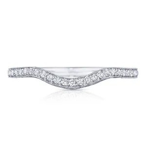 Tacori 18k Classic Crescent "Left" Curve Pav Wedding Band
