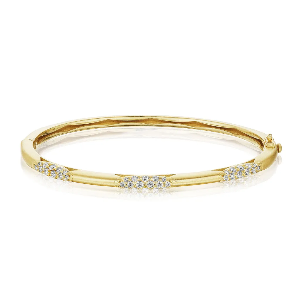 Tacori 18k Crescent Eclipse Slim High Polish Bangle