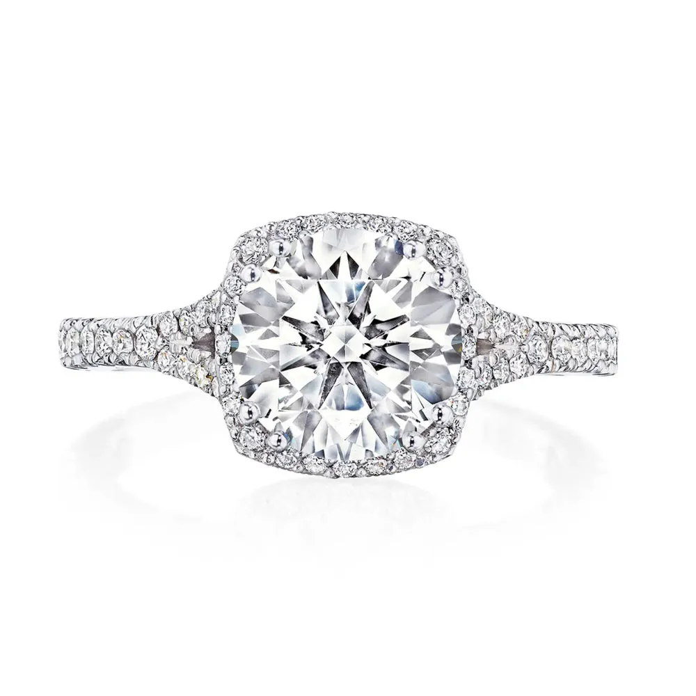 Tacori 18k Dantela Round Bloom Engagement Ring