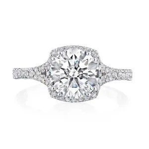 Tacori 18k Dantela Round Bloom Engagement Ring