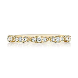 Tacori 18k Gold Marquise Design Wedding Band with Diamonds
