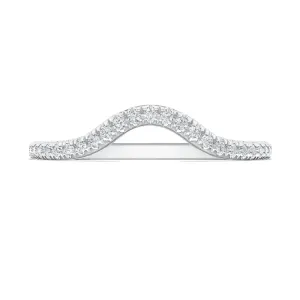 Tacori 18k Lunetta Crescent French Pav Diamond Contour Wedding Band