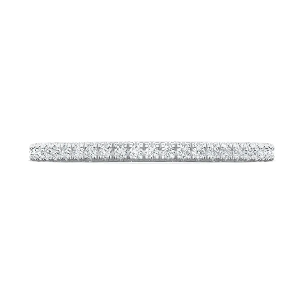 Tacori 18k Lunetta Crescent French Pav Diamond Wedding Band