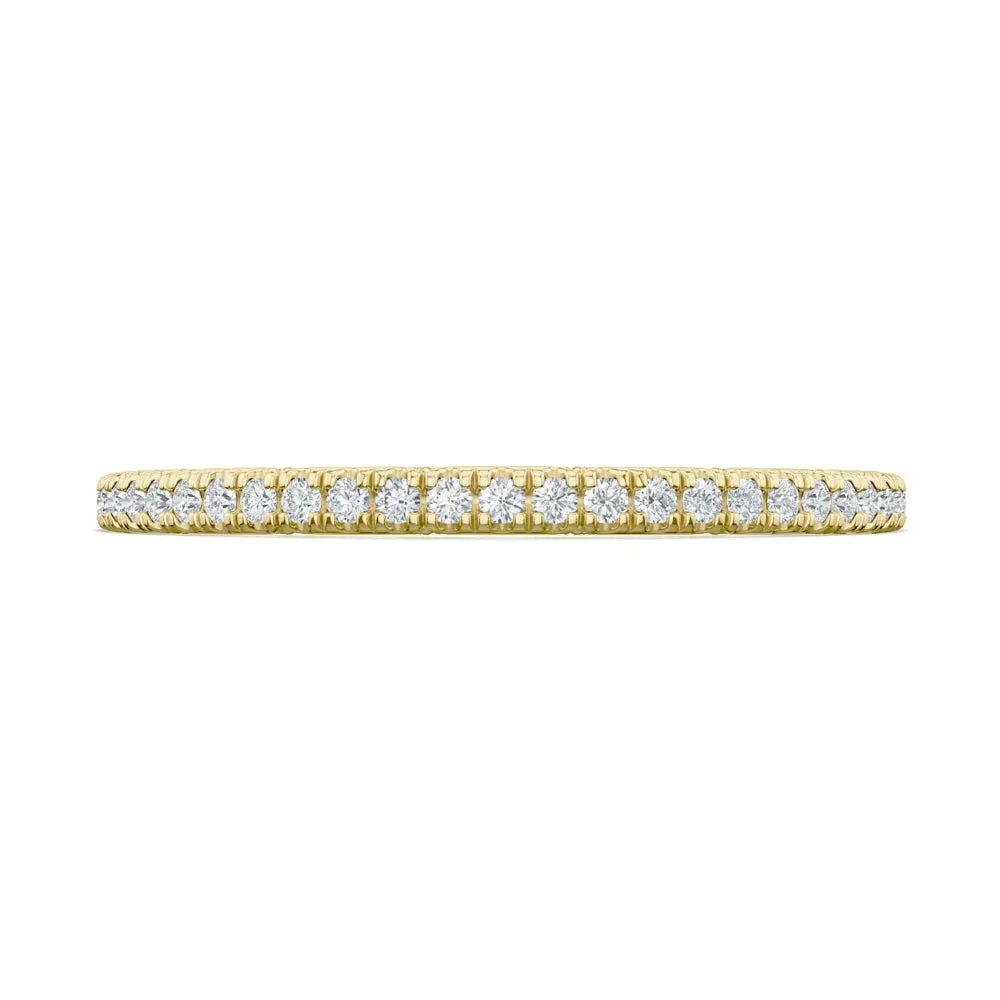 Tacori 18k Lunetta Crescent French Pav Diamond Wedding Band