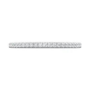 Tacori 18k Lunetta Crescent French Pav Diamond Wedding Band