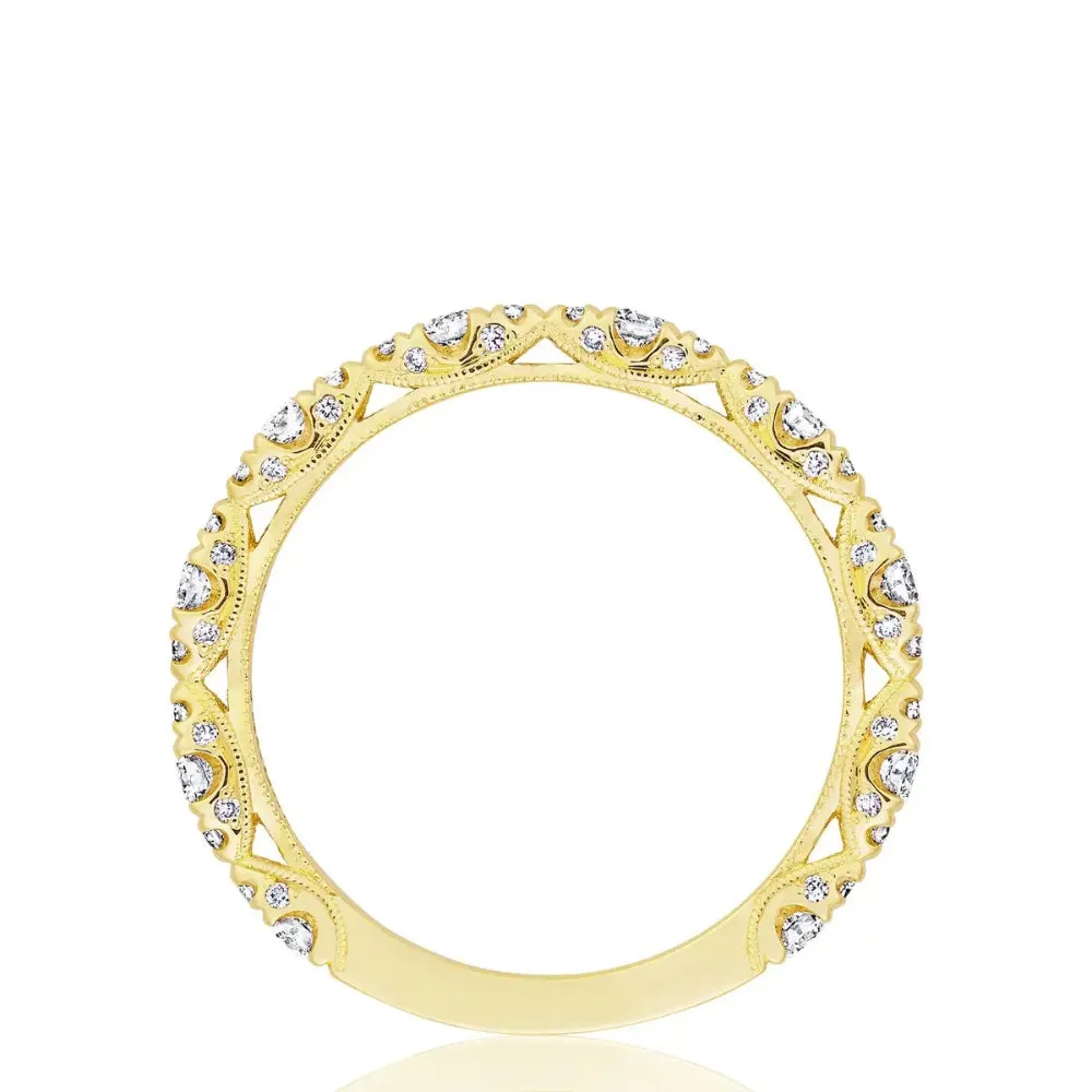 Tacori 18k Petite Crescent RoyalT Marquise Shape Design Detail Wedding Band