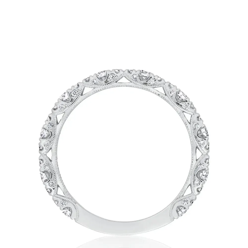 Tacori 18k Petite Crescent RoyalT Marquise Shape Design Detail Wedding Band