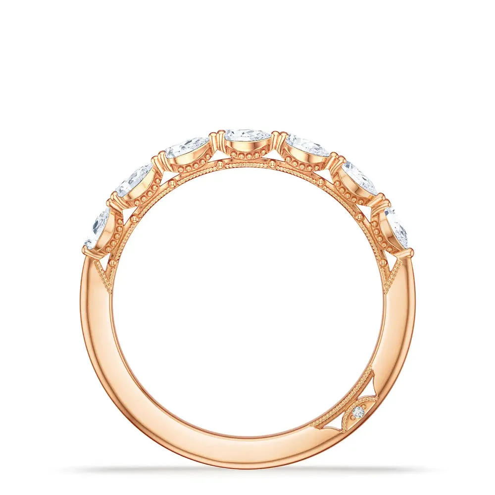 Tacori 18k Rose Gold Sculpted Crescent Pear Wedding Band