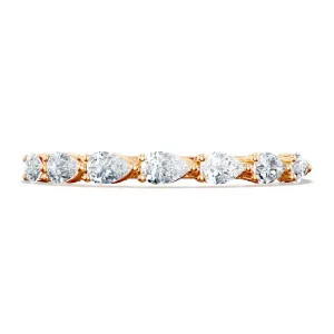 Tacori 18k Rose Gold Sculpted Crescent Pear Wedding Band