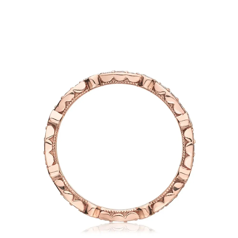 Tacori 18k Sculpted Crescent Marquise and Round Design Wedding Band